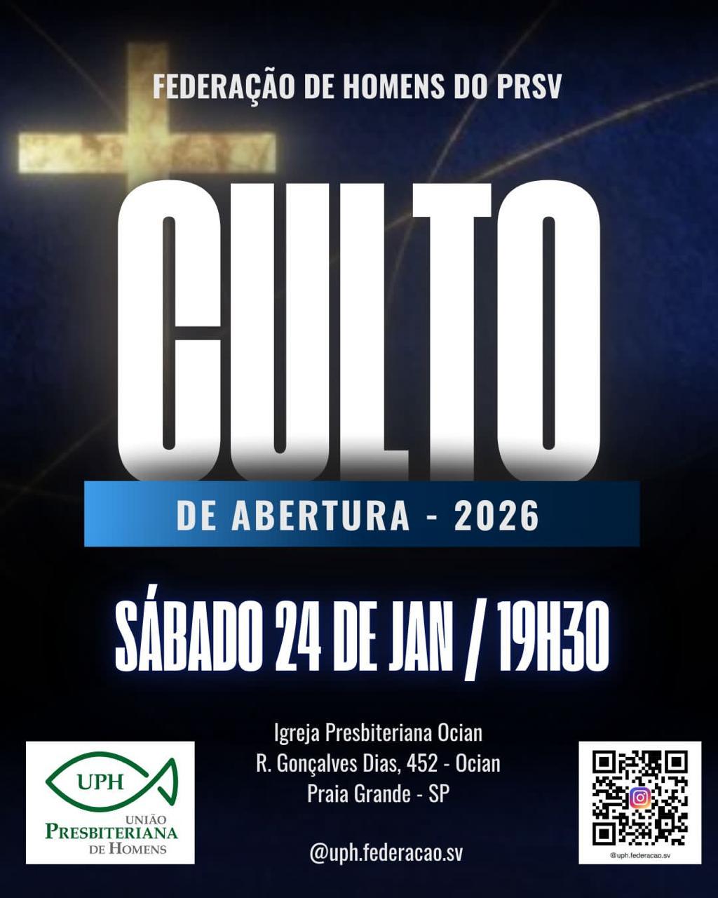 Culto de Abertura em Praia Grande (SP)