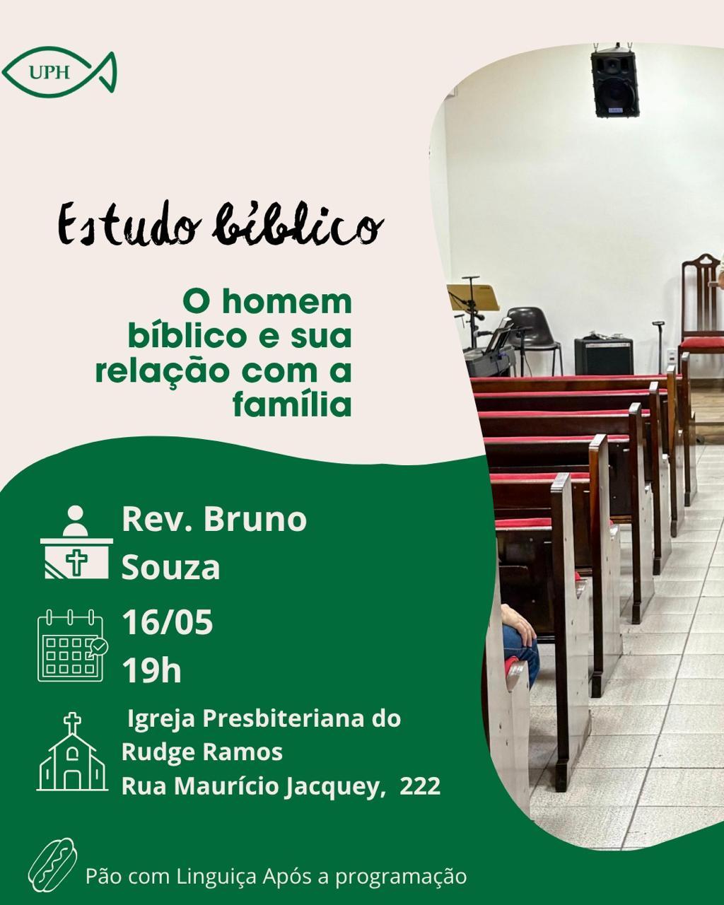 IP de Rudge Ramos promove estudo bíblico para os homens